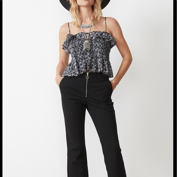 Stevie May acacia floral tie strap ruffle crop top - Picture 2 of 13